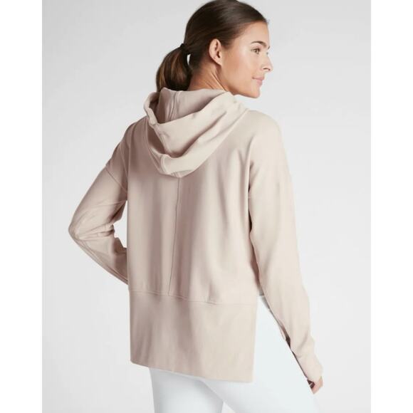 Athleta Mission Hoodie Drawstring Abalone Grey Hi Low Casual Size XS - Picture 4 of 10